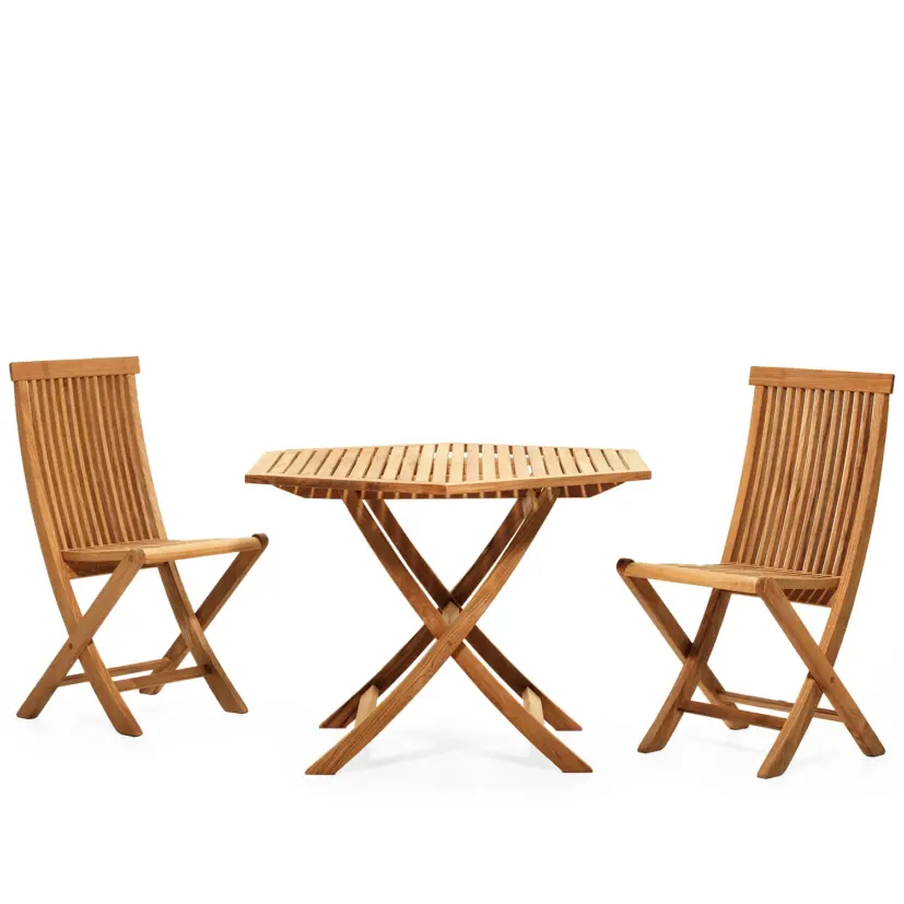Viken cafégrupp teak