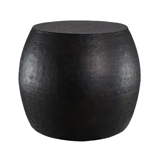 Artwood Fiora sidobord antique black/bronze Ø50 cm