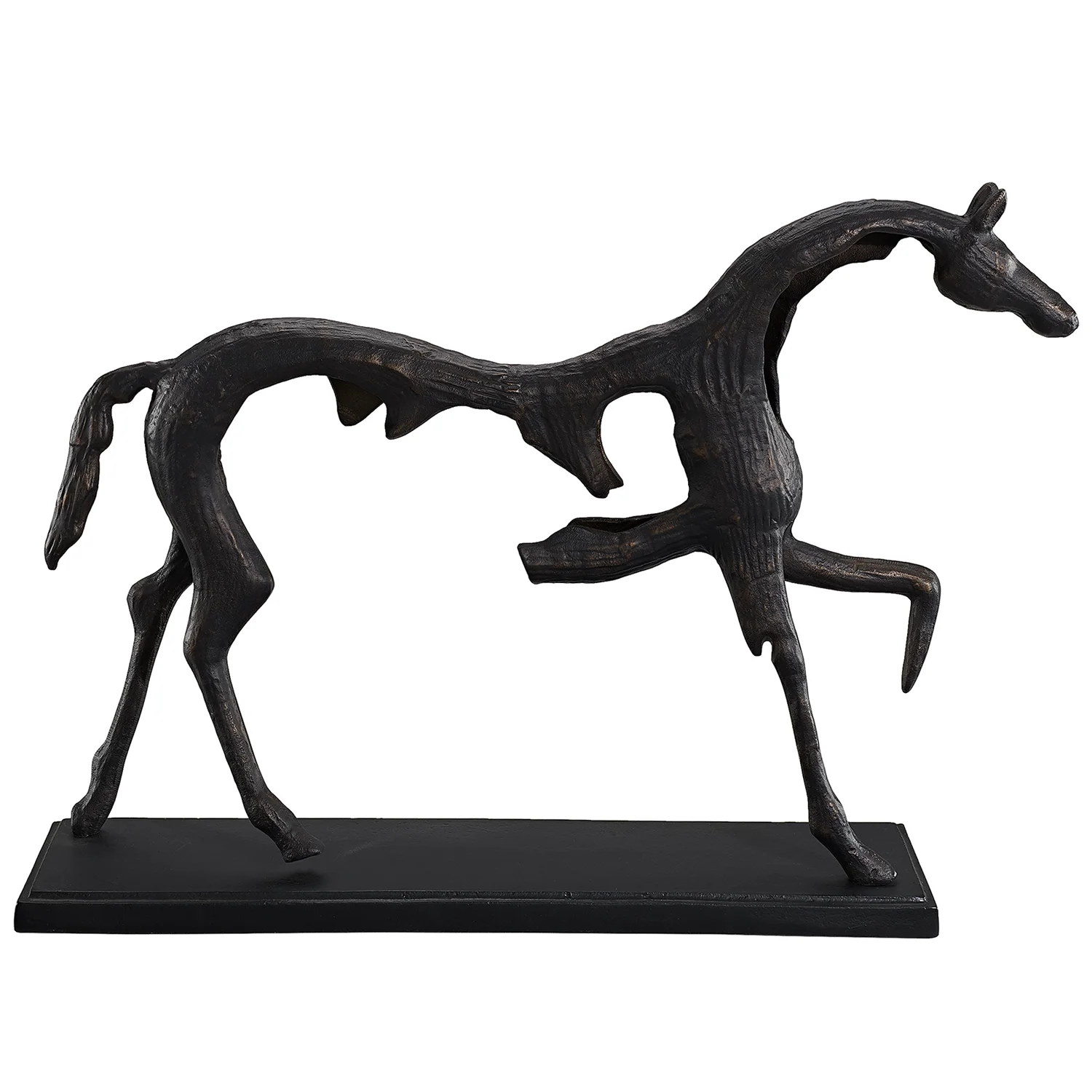 Product Image for Horse statyett antique black/bronze