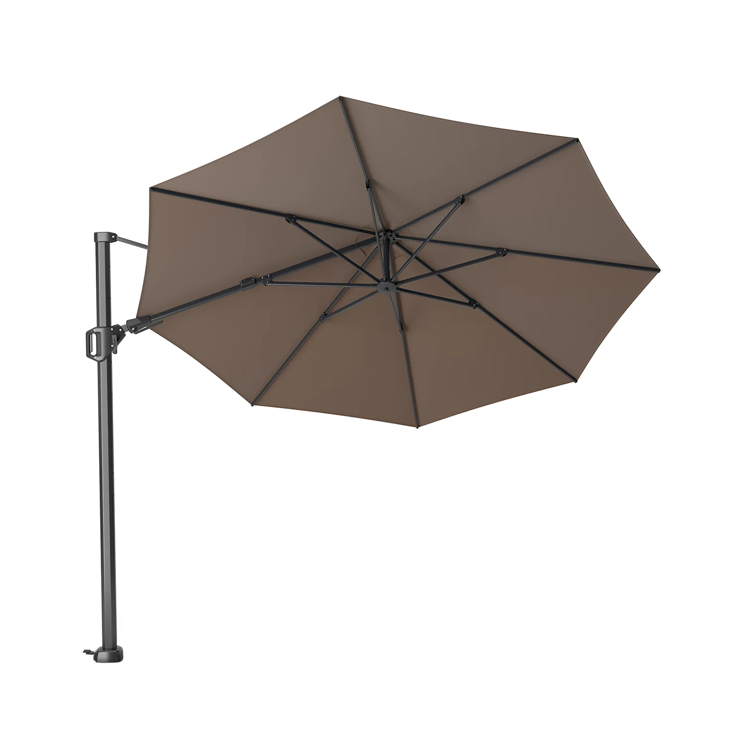 Challenger T² premium hängparasoll antracit/Havana Ø350 cm