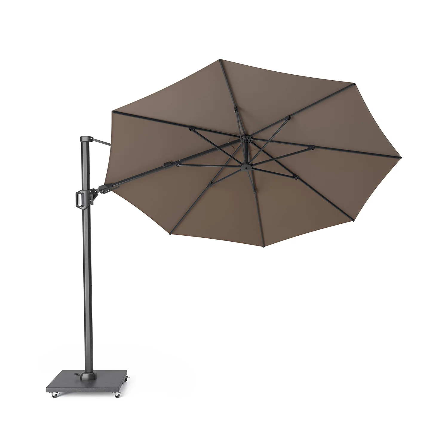 Challenger T² premium hängparasoll antracit/Havana Ø350 cm - Bild 3