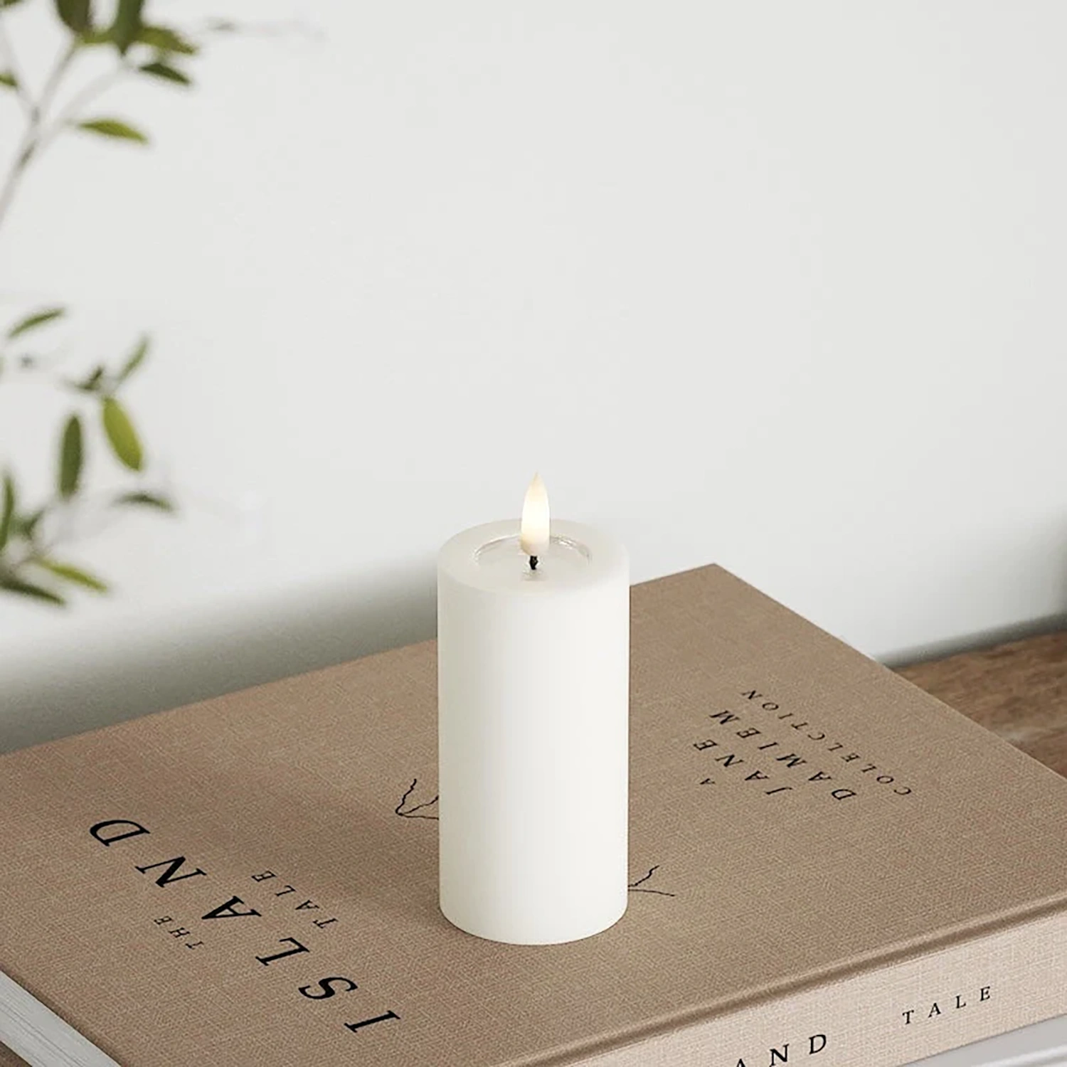 LED Blockljus Vit Ø5 x H10 cm