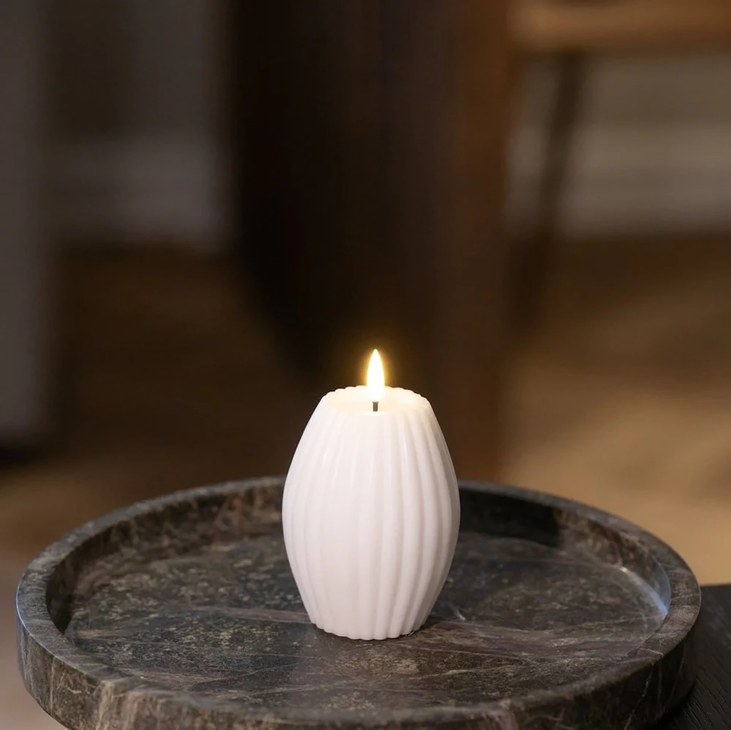 LED Rilleljus Vit Ø7,5 x H10 cm - Bild 3