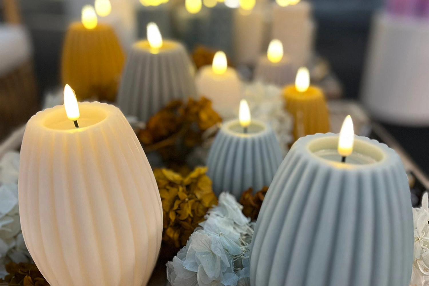 LED Rilleljus Vit Ø7,5 x H10 cm - Bild 8