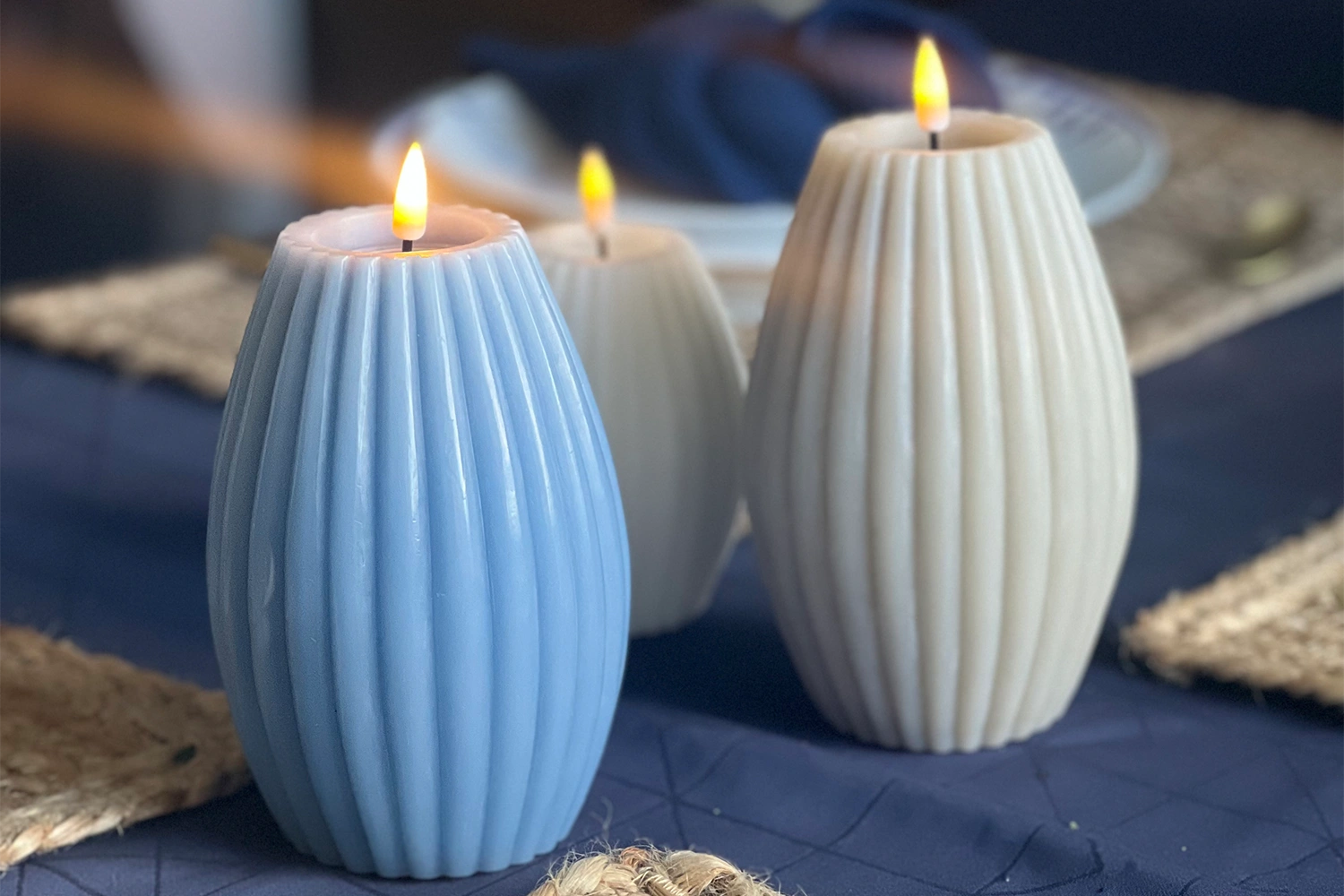 LED Rilleljus Vit Ø7,5 x H10 cm - Bild 10