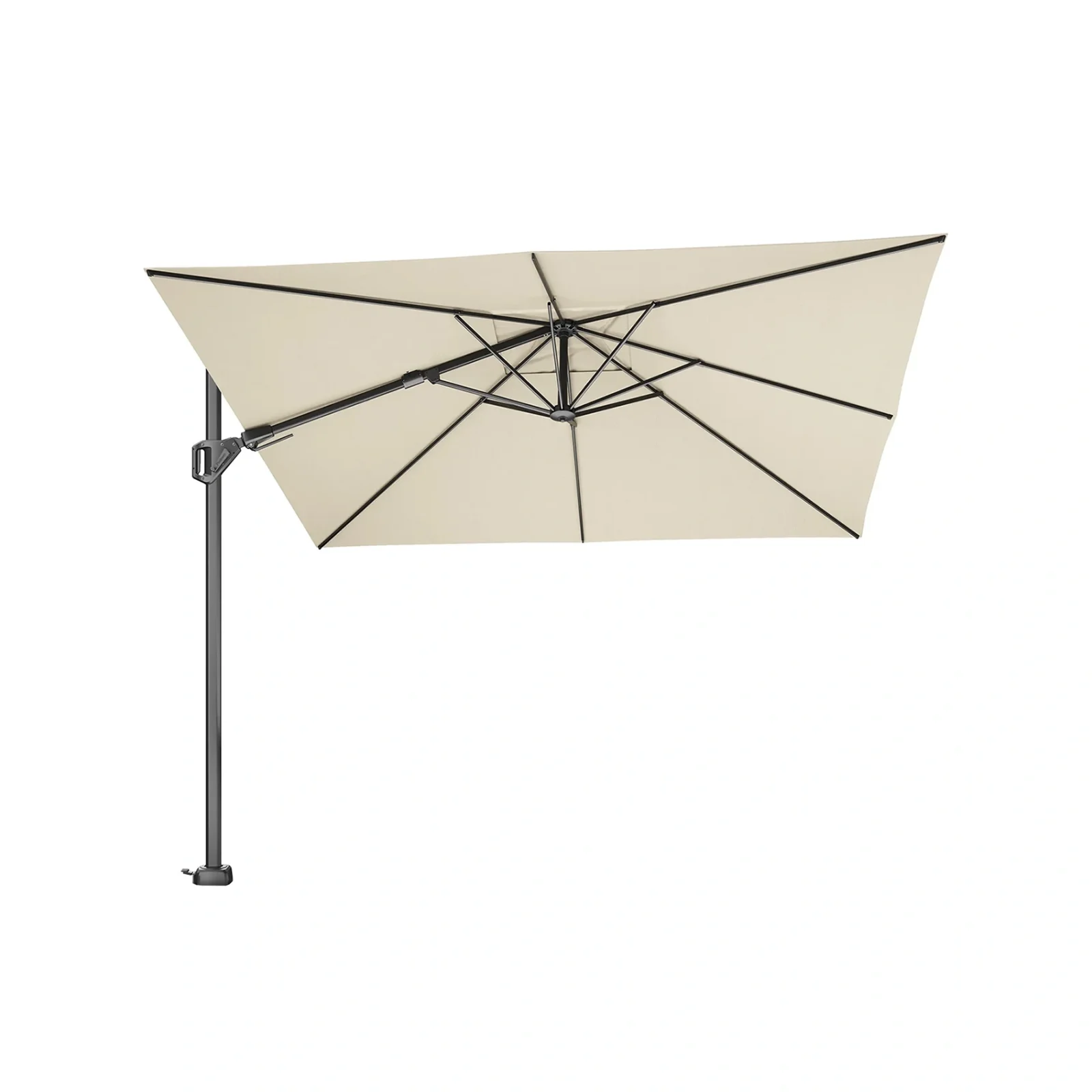 Challenger T² premium hängparasoll – antracit/champagne, 300x300 cm