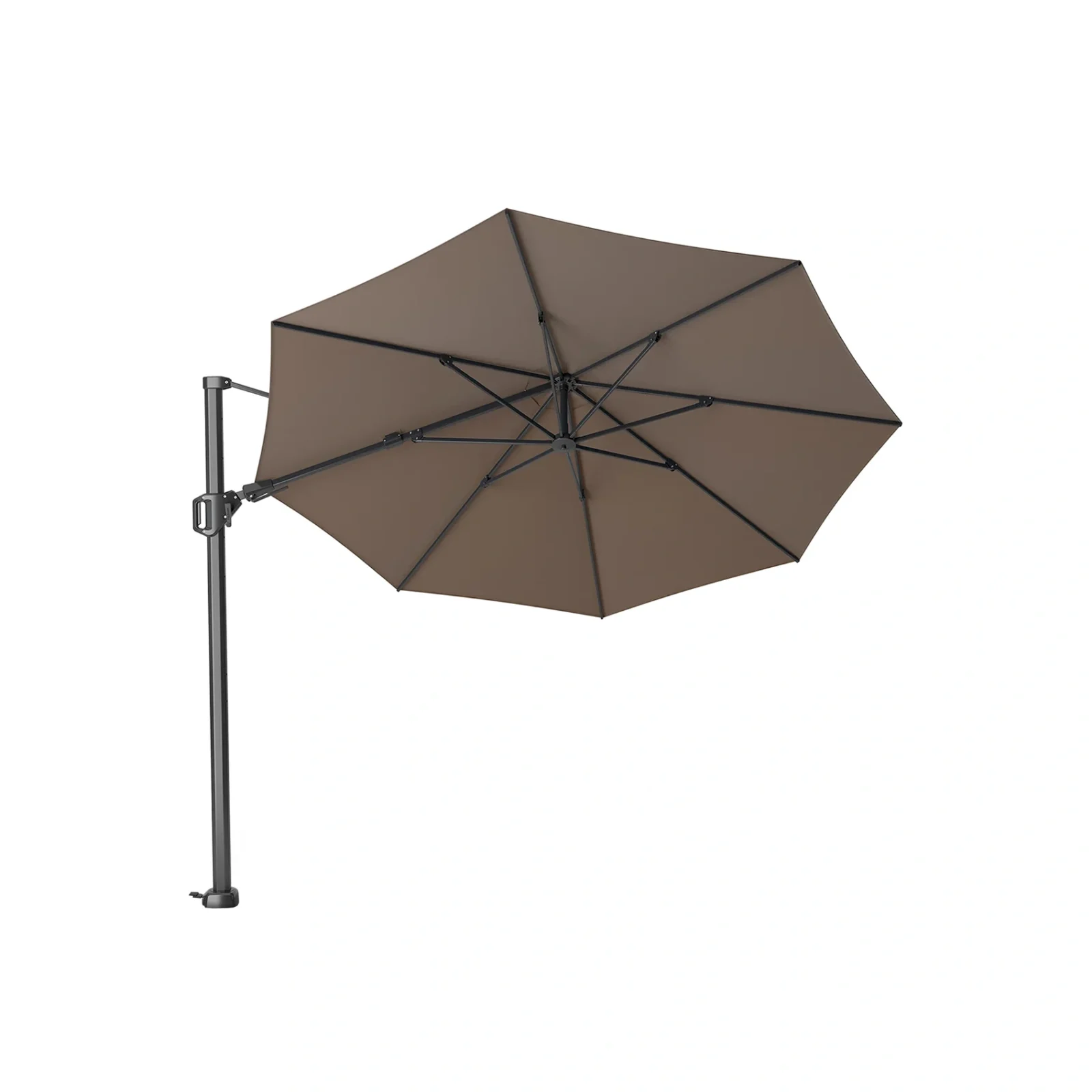 Challenger T² premium hängparasoll - antracit/havana, Ø350 cm