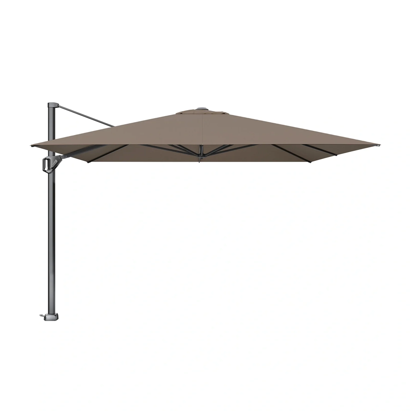 Challenger T¹ premium hängparasoll - antracit/havana, 350x350 cm