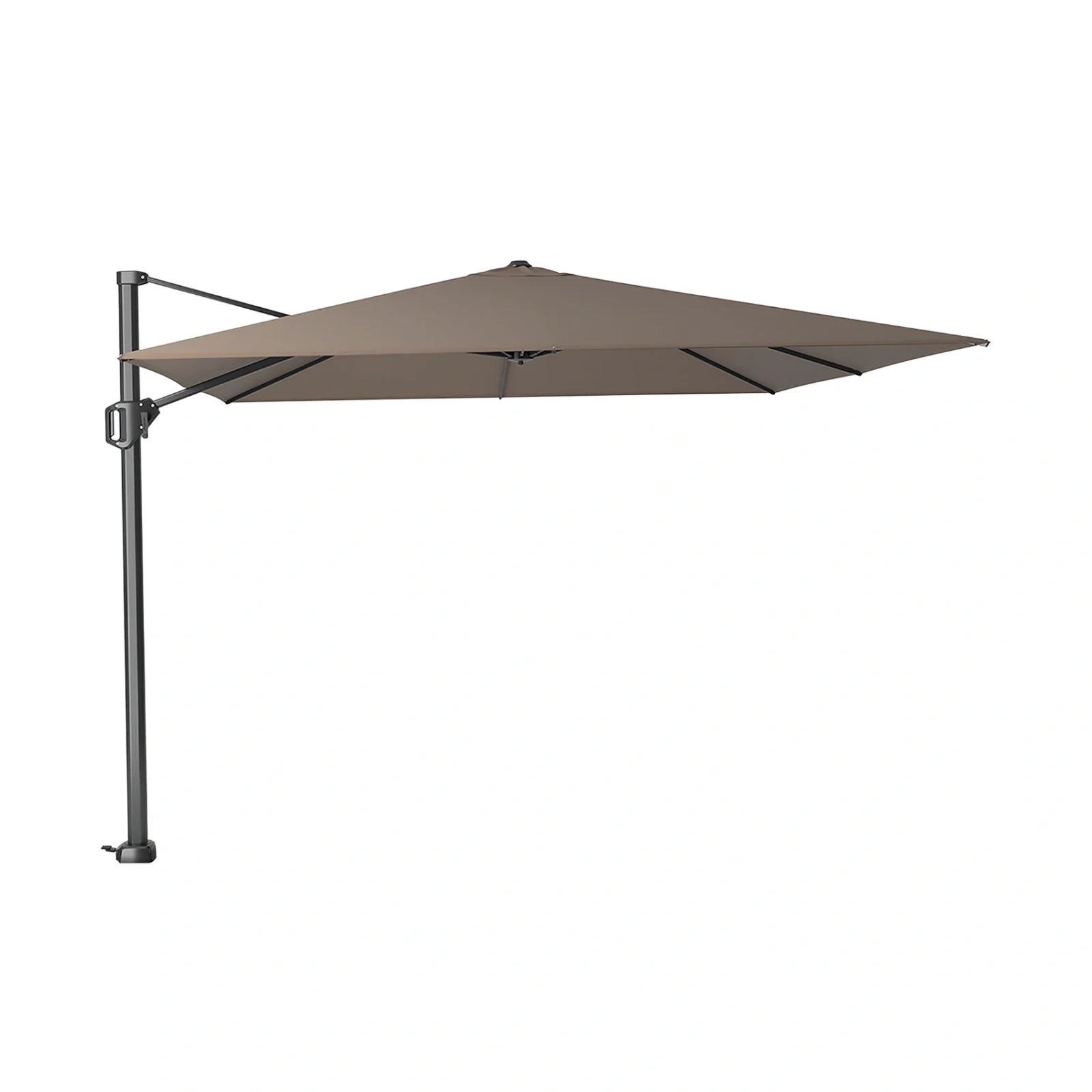 Challenger T¹ premium hängparasoll - antracit / havanna, 300x300 cm