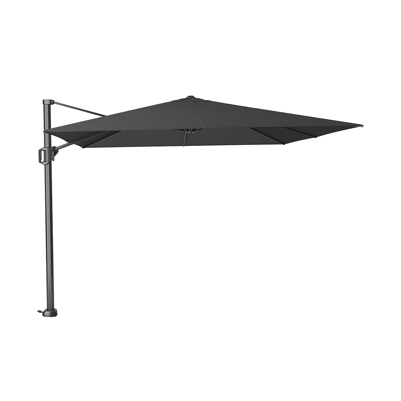 Challenger T¹ Premium hängparasoll i storleken 300x300 cm, i färgen antracit/faded black.