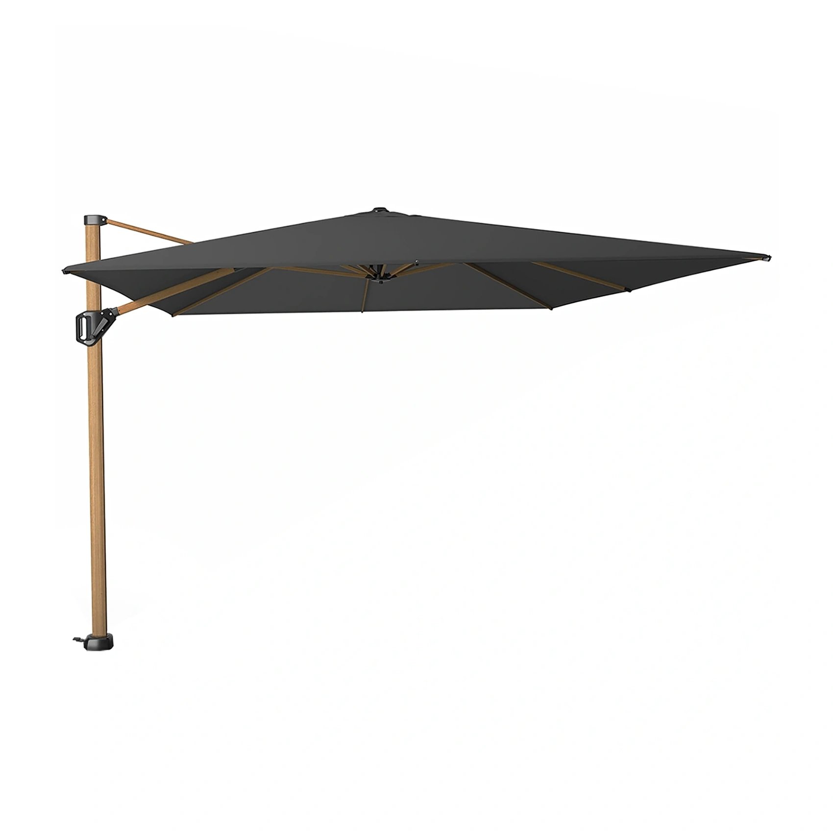 Challenger T¹ Premium hängparasoll i storleken 400x300 cm, i färgen teaklook/faded black.