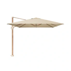 Challenger T¹ premium hängparasoll - teaklook/champagne, 400x300 cm