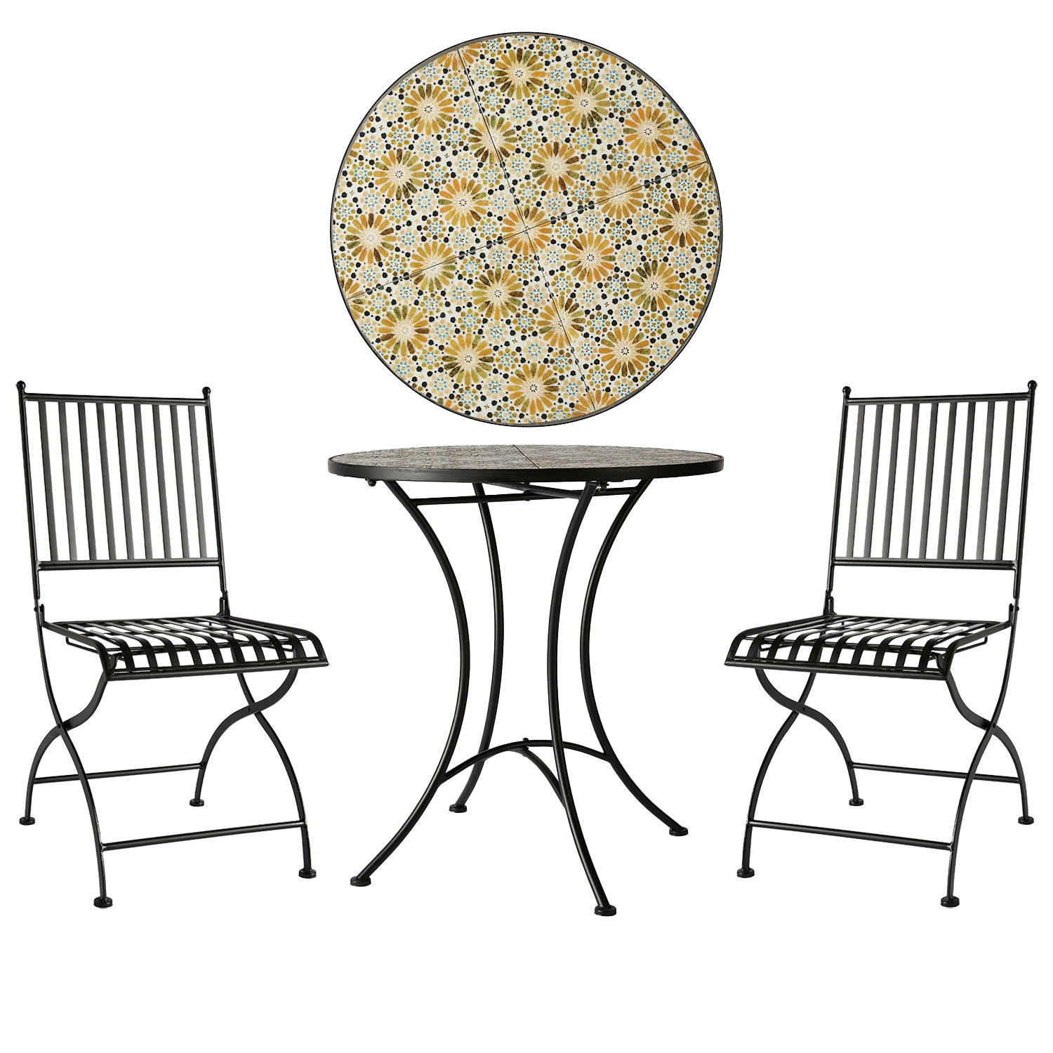 Product Image for Venice caféset Blomma svart/multifärgad