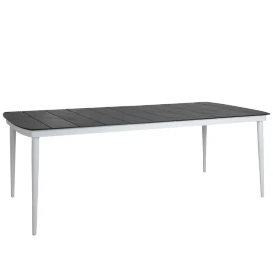 Callander matbord vit/mörk sten 208x100 cm