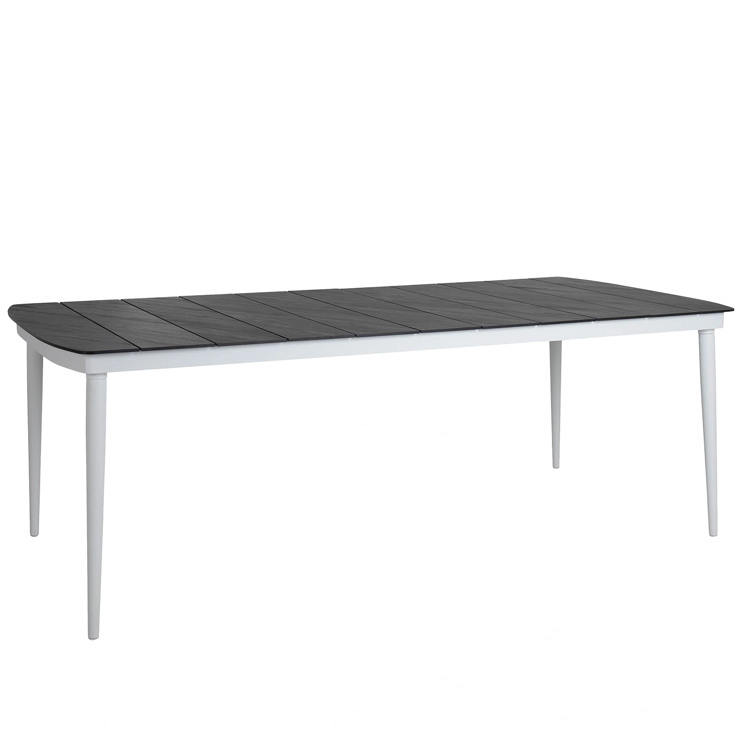 Callander matbord vit/mörk sten 208x100 cm