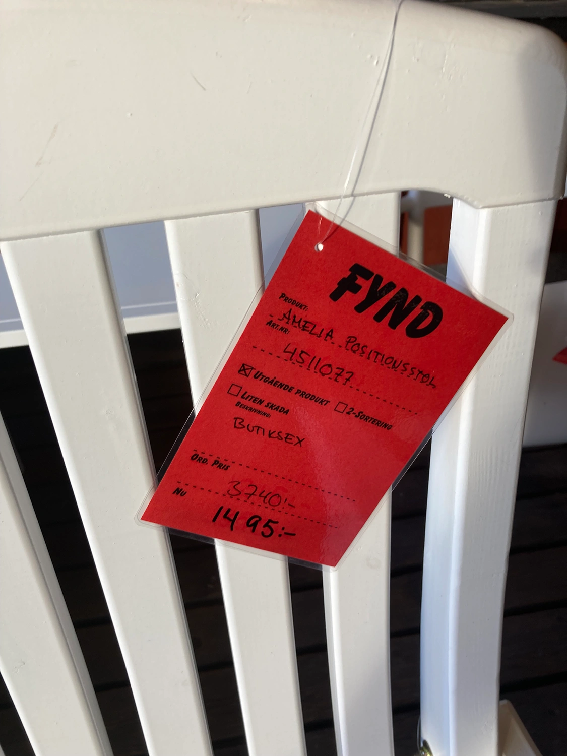 Amelia positionsstol vit