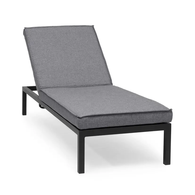 Jet Set solsäng svart/grå