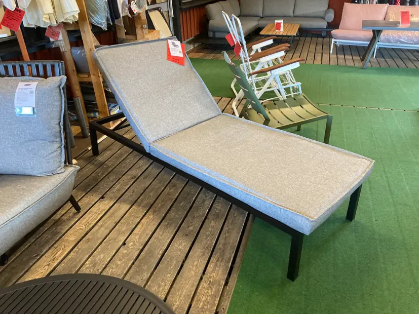 Jet Set solsäng svart/grå