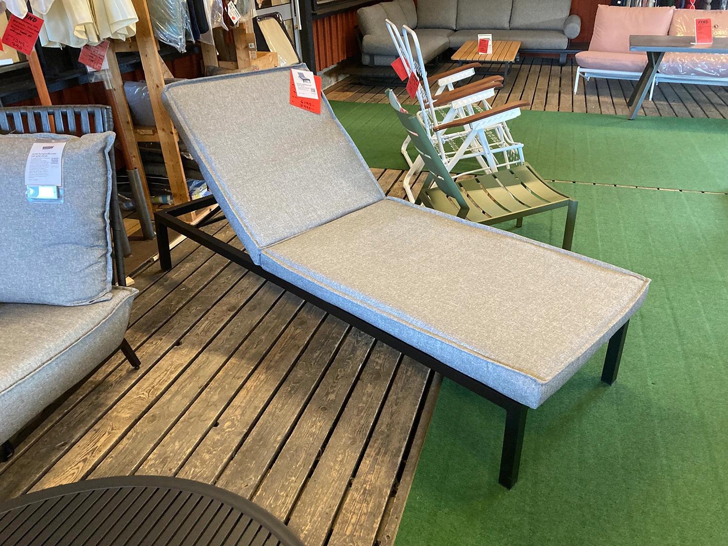 Jet Set solsäng svart/grå