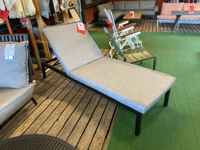 Jet Set solsäng svart/grå