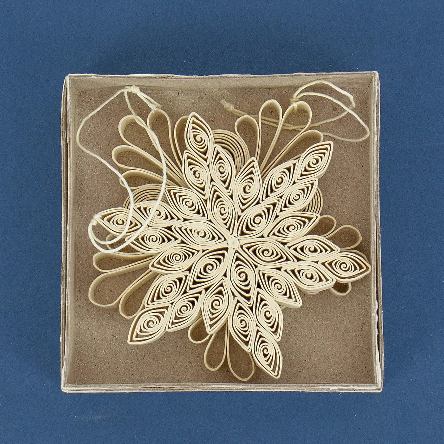 Quilled julhänge vit 2-pack