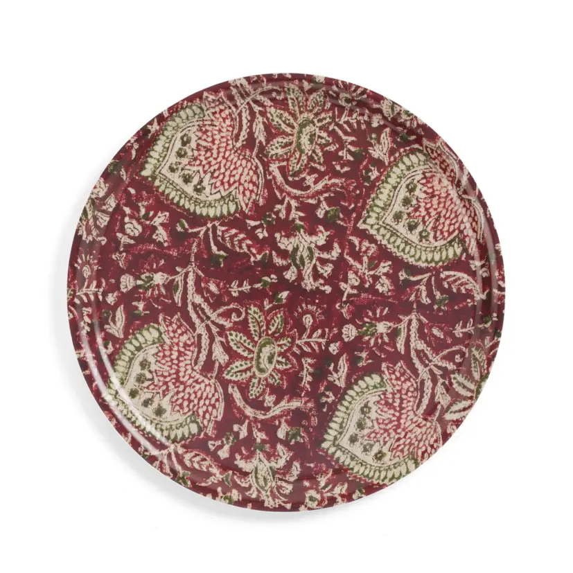 Bricka Oriental röd Ø31 cm