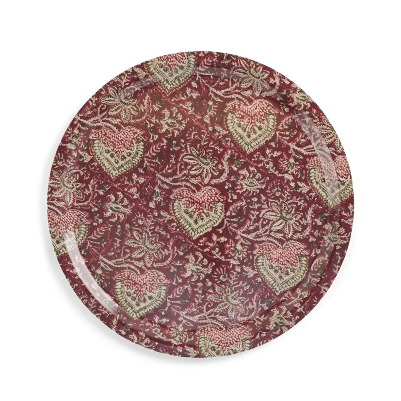 Bricka Oriental röd Ø49 cm