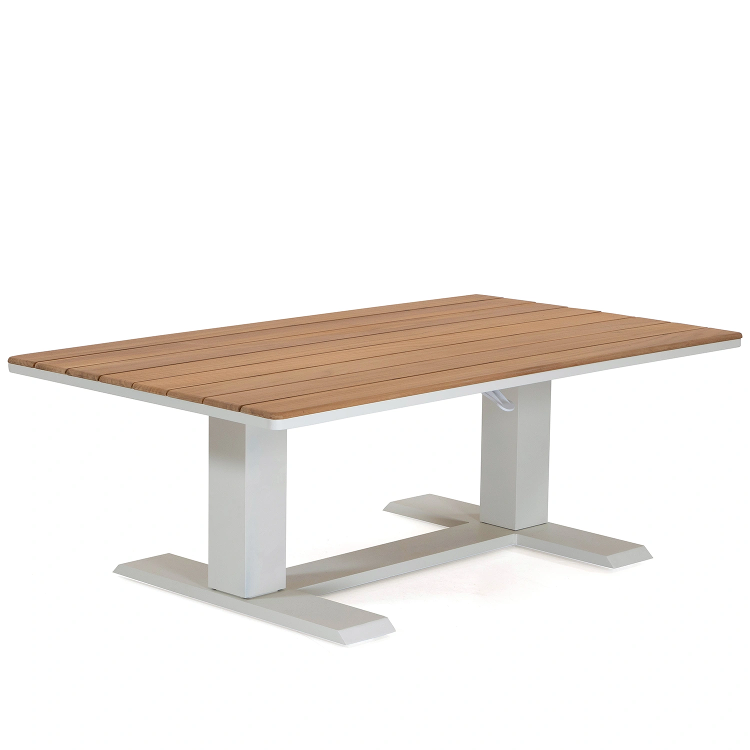 Lifty soffbord Höj/Sänkbart Cream/teak 140x80 cm