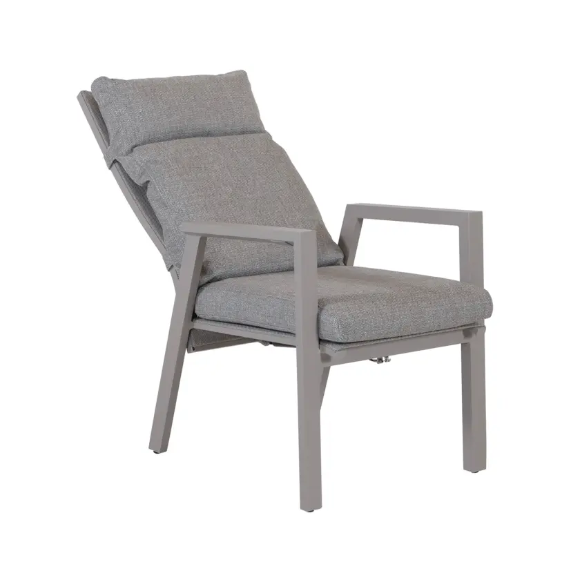 Palau/Verona matgrupp khaki/teak, 6 stolar 220x100 cm