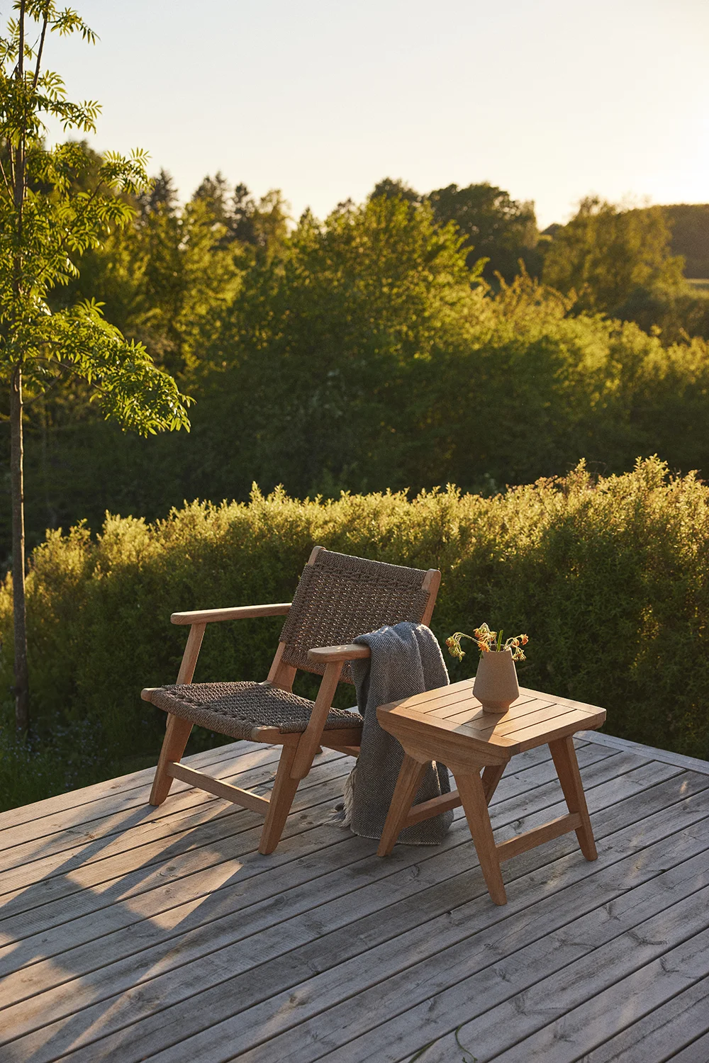 Eya loungefåtölj teak/viro-rep