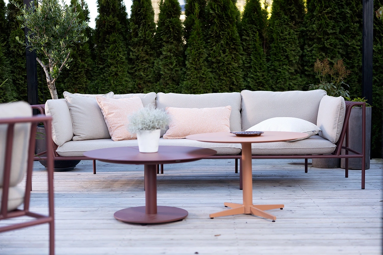 Mill soffbord peach Ø75 cm