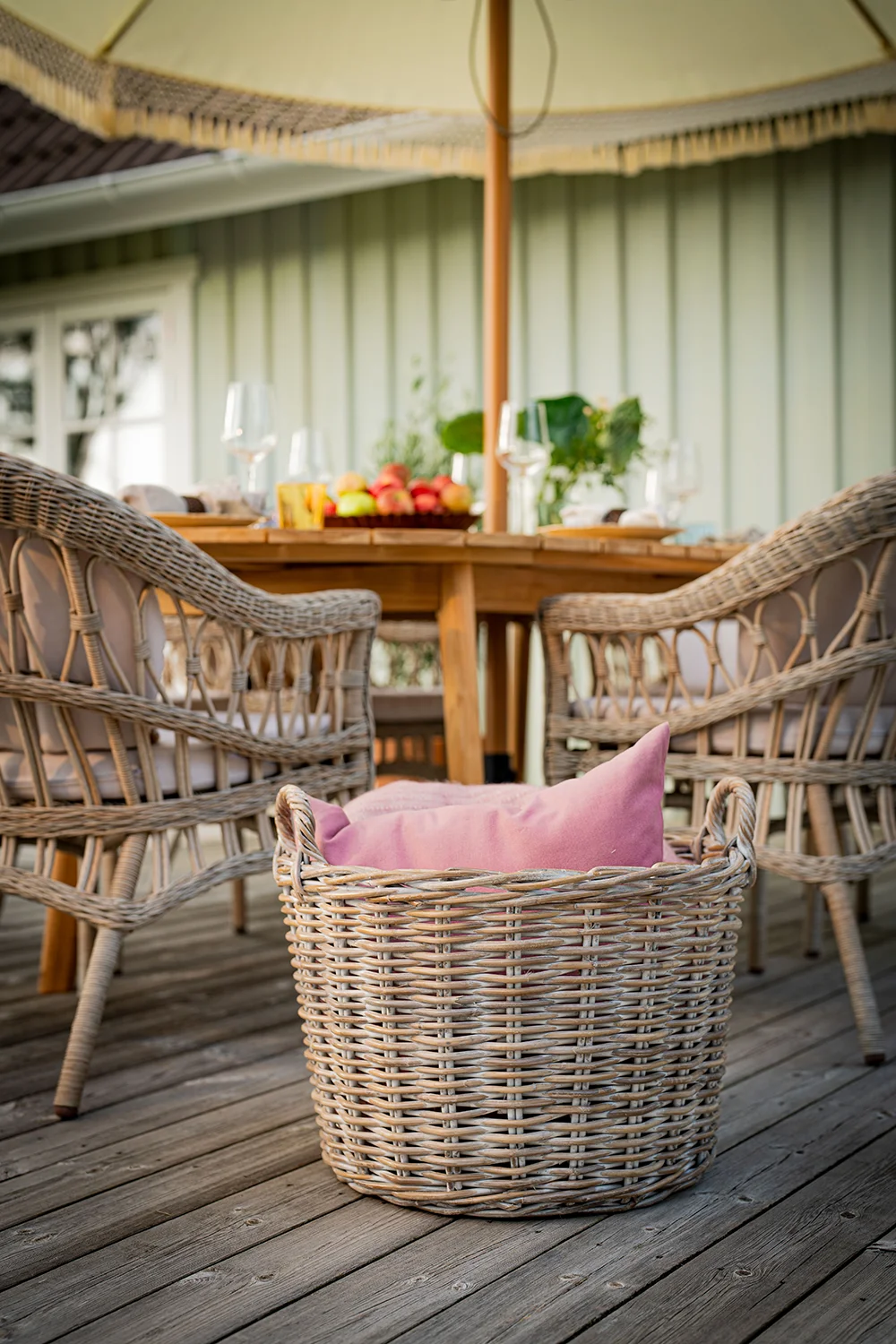 Fjäderö korgstol gråbeige 2-pack - Bild 3