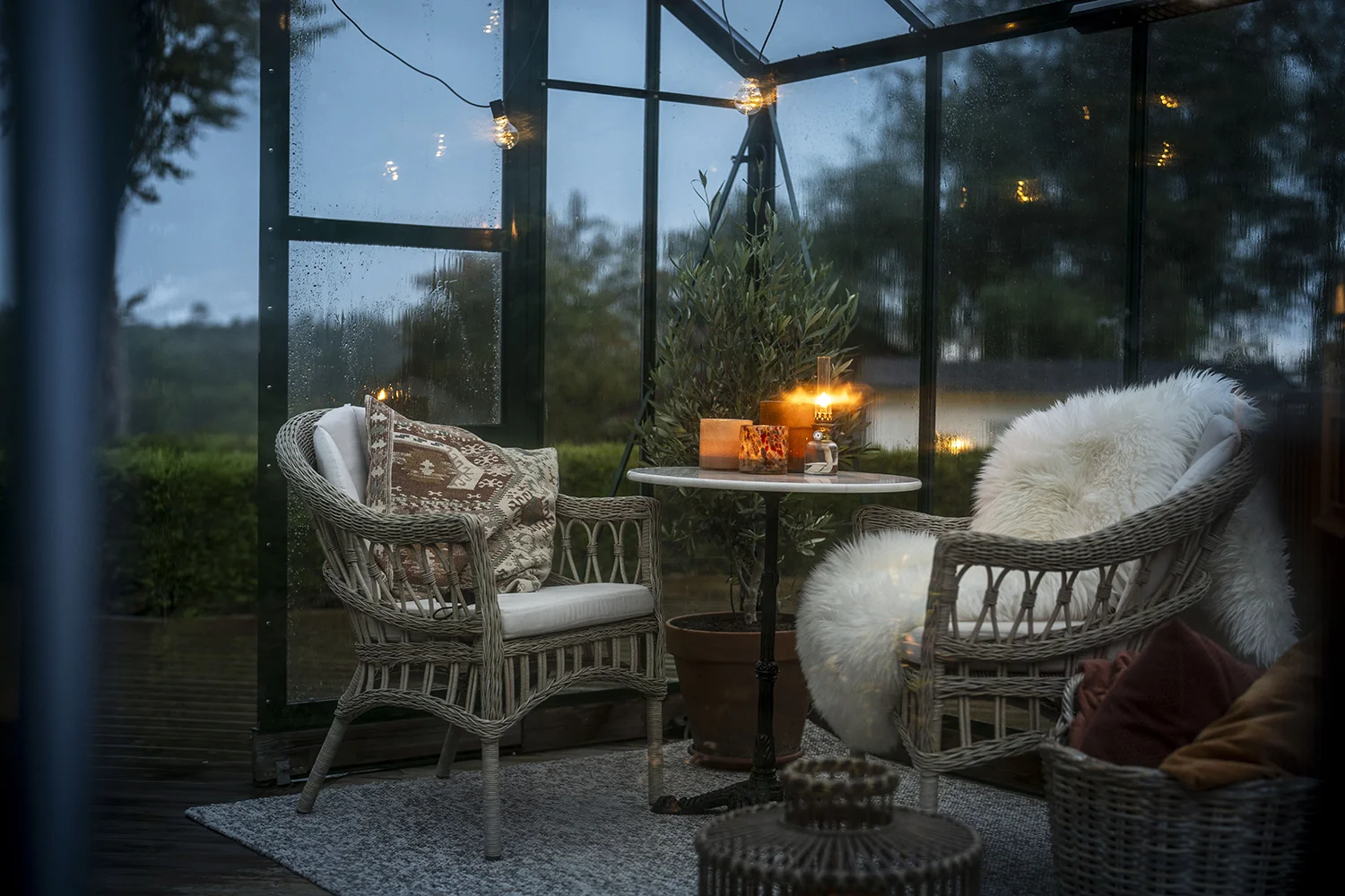 Fjäderö korgstol gråbeige 2-pack - Bild 7