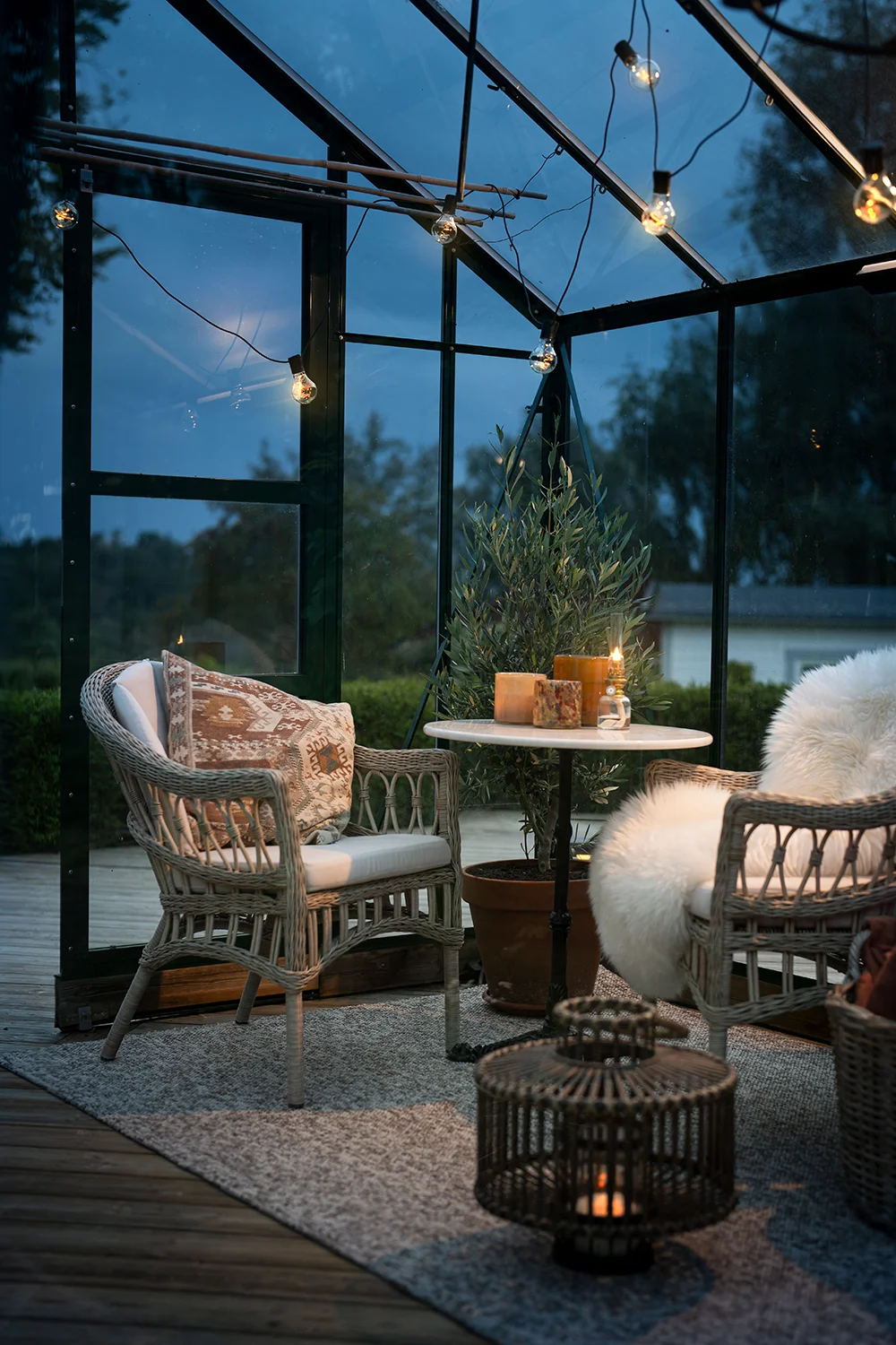 Fjäderö korgstol gråbeige 2-pack - Bild 8