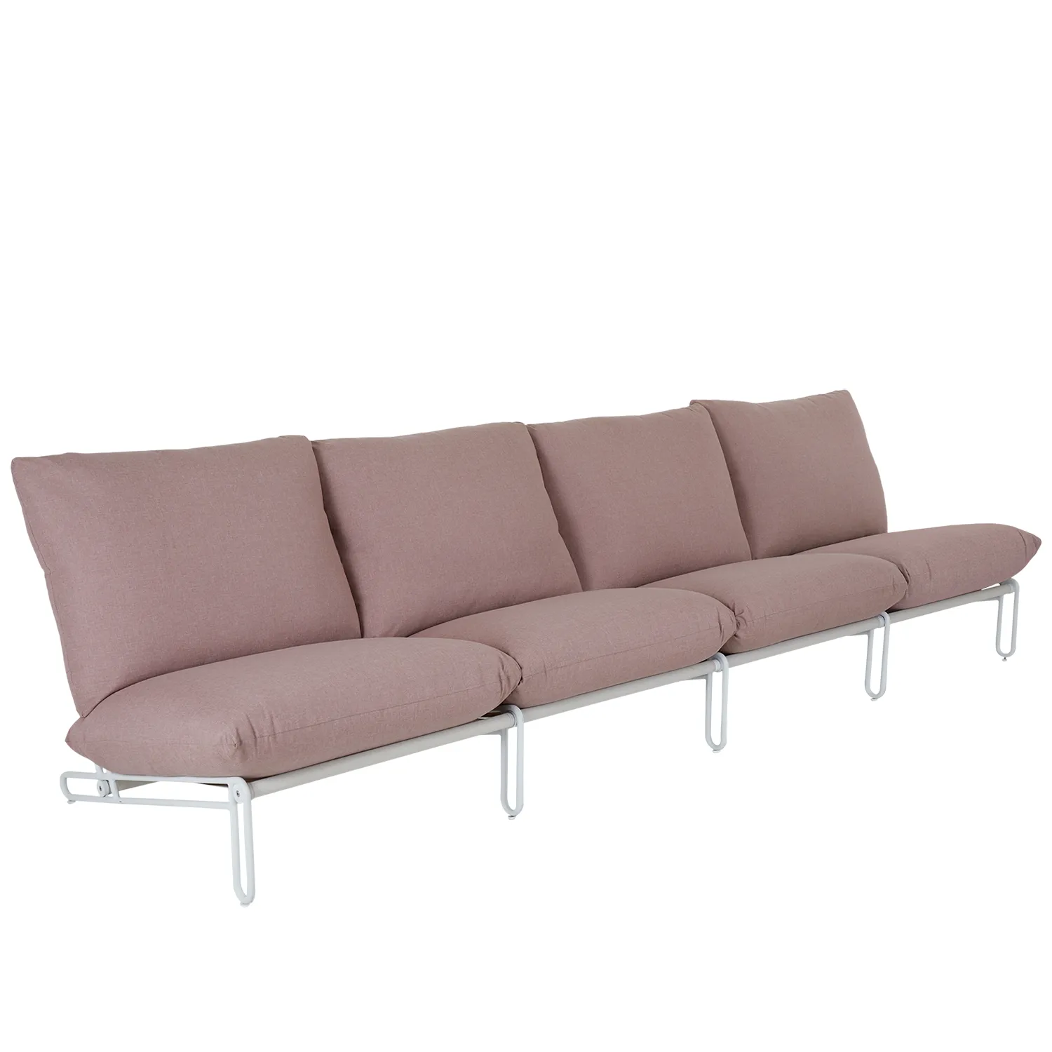 Product Image for Blixt 4-sitssoffa vit/rosa