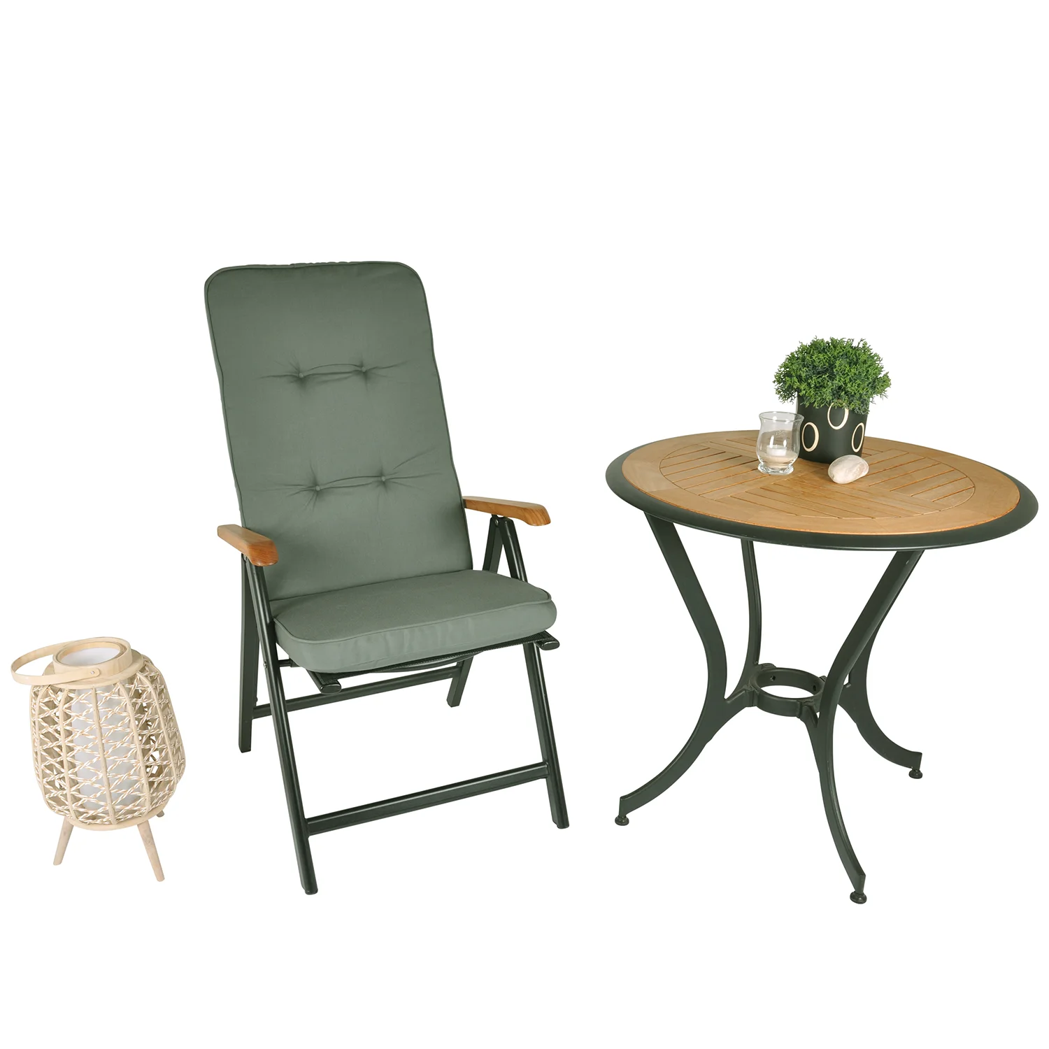 Fritab Woodline positionsdyna mossgrön dralon