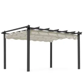 Skanör pergola svart/sand 300x400 cm