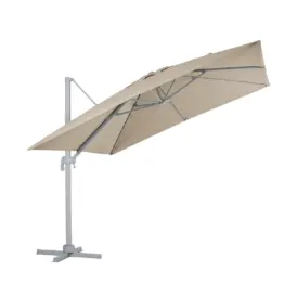 Linz frihängande parasoll ljusgrå/khaki 300x300 cm