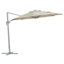 Linz frihängande parasoll ljusgrå/khaki Ø300 cm