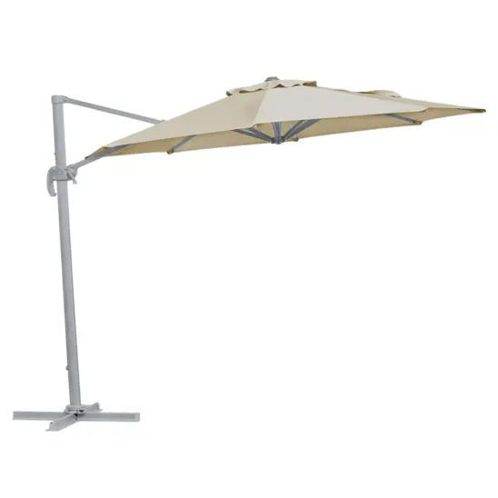 Linz frihängande parasoll ljusgrå/khaki Ø300 cm