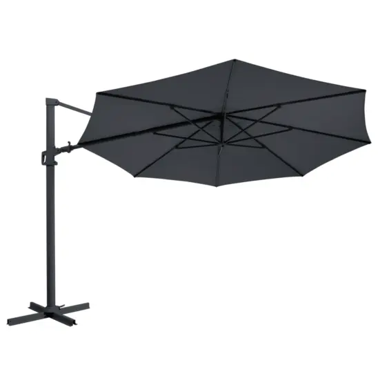 Vinovo frihängande parasoll antracit/grå - Ø350 cm