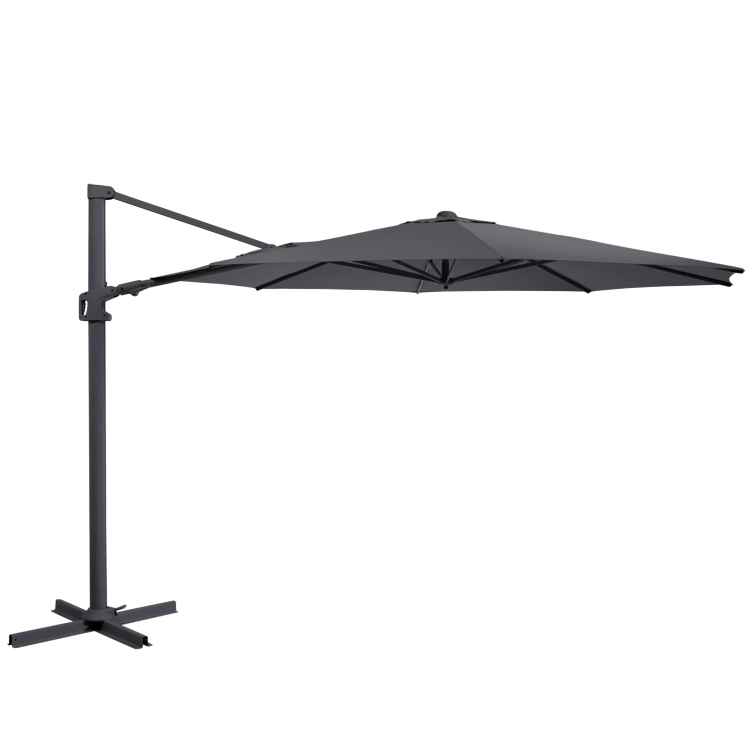 Vinovo frihängande parasoll antracit/grå - Ø350 cm