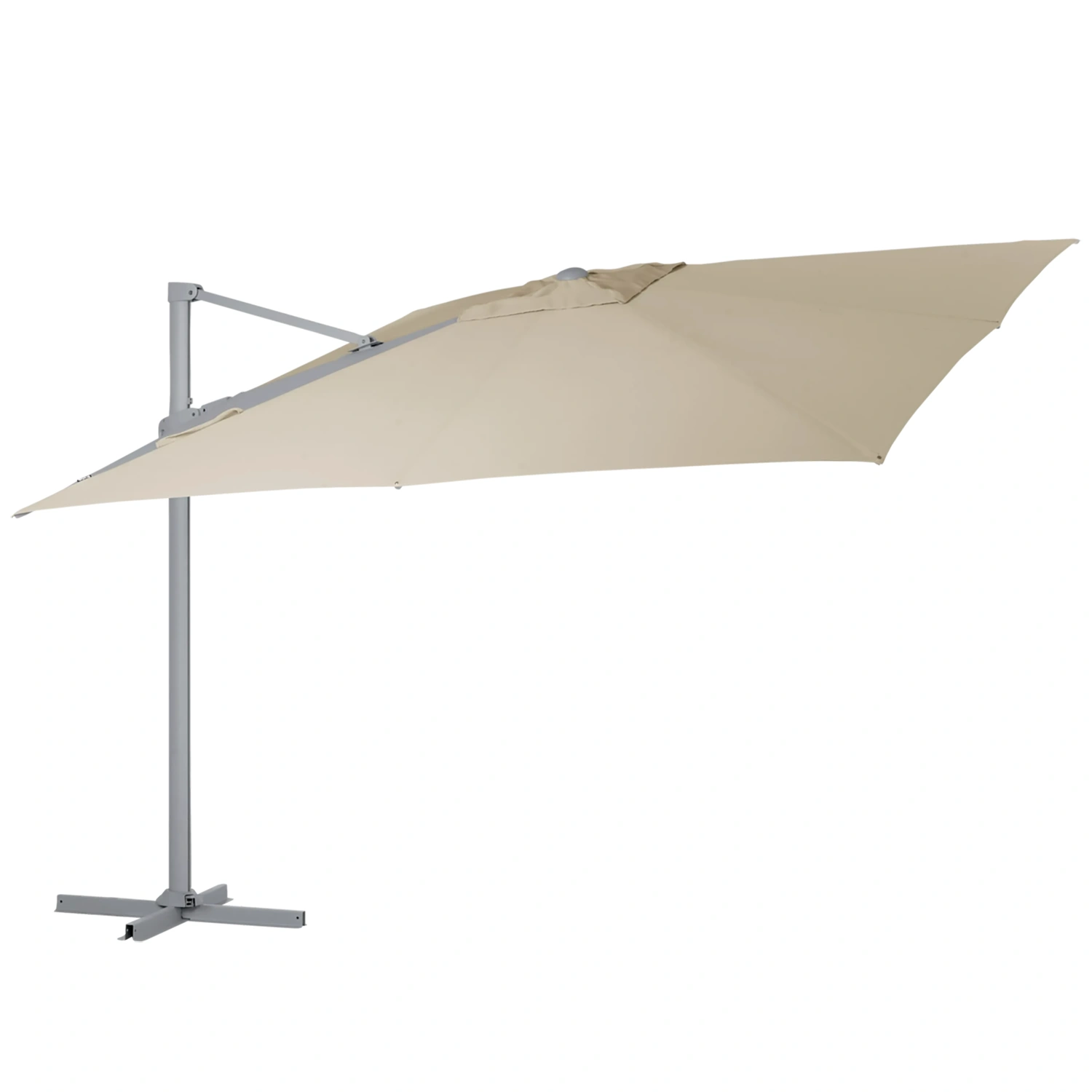 Vinovo frihängande parasoll ljusgrå/khaki - 300x300 cm