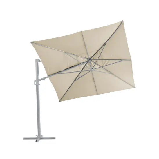 Vinovo frihängande parasoll ljusgrå/khaki - 400x300 cm