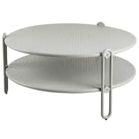 Blixt soffbord ljusgrå Ø85 cm