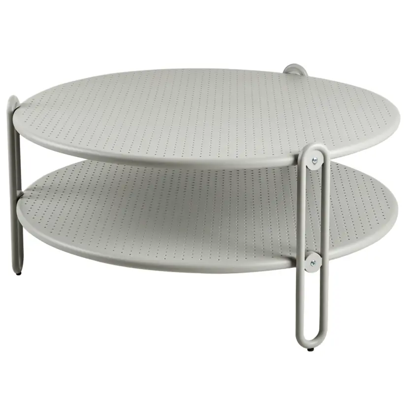 Blixt soffbord ljusgrå Ø85 cm