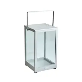 Belfort ljuslykta med handtag - ljusgrå, H43 cm