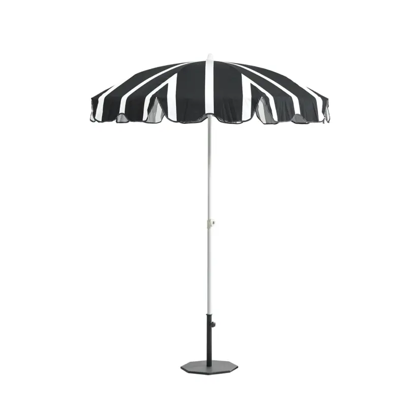 Follina parasoll svart/vit Ø180 cm
