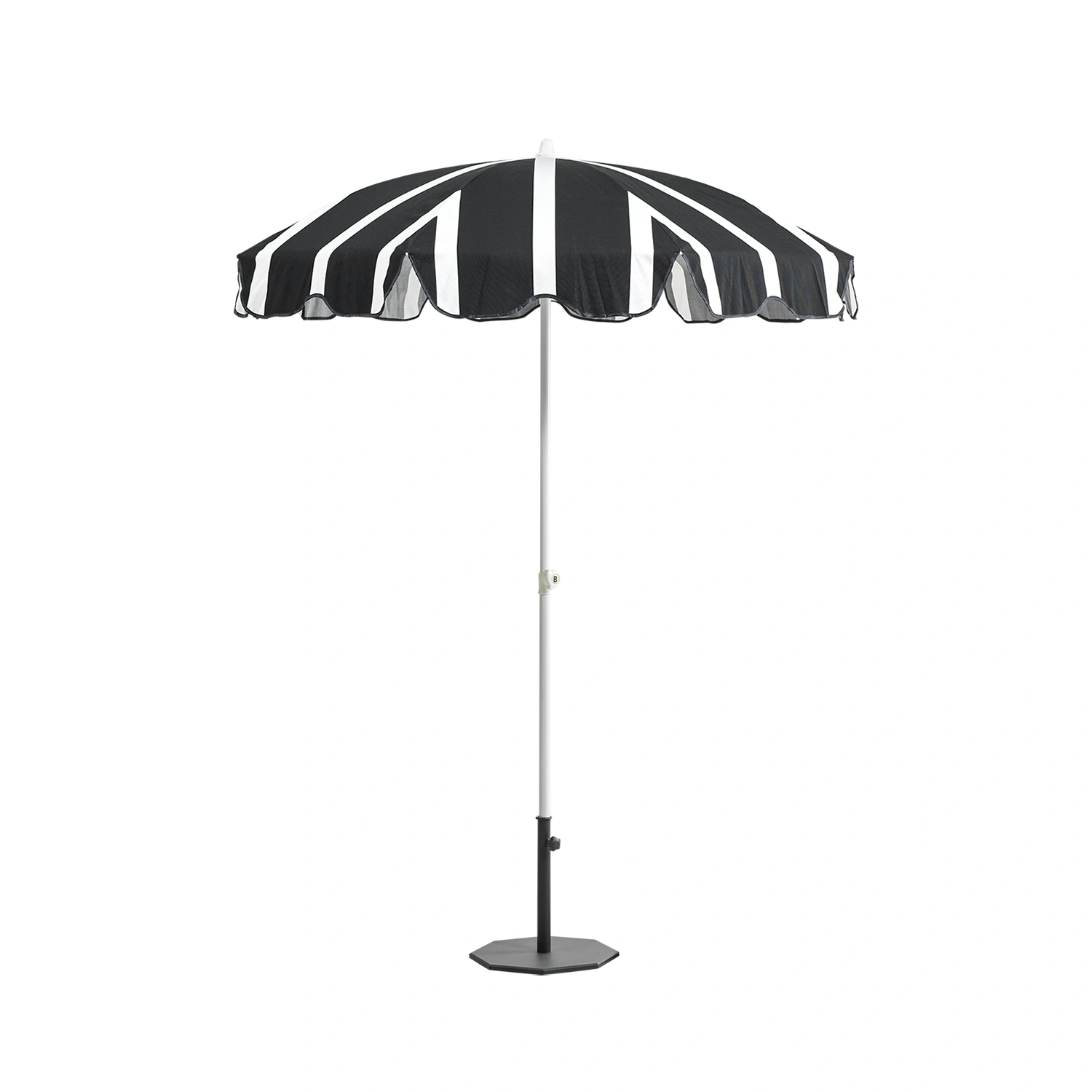 Follina parasoll svart/vit Ø180 cm