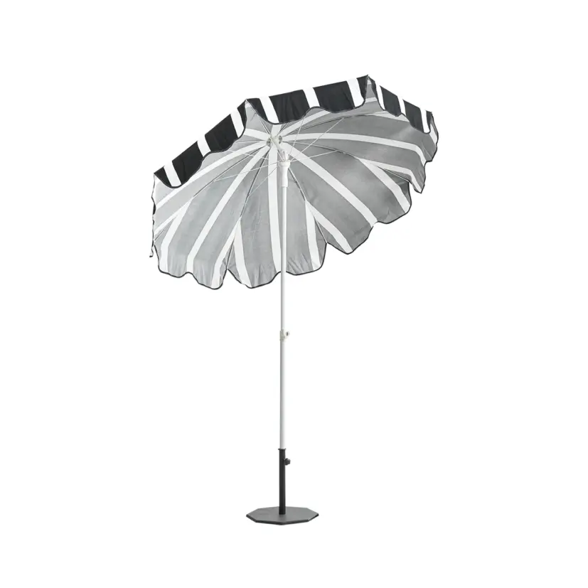 Follina parasoll svart/vit Ø180 cm